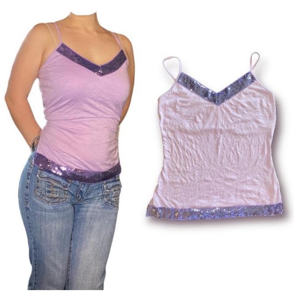 sparkly purple tank